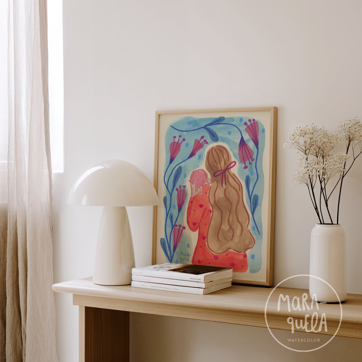 Lámina maternidad - Azul y Rosa