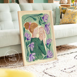 Lámina maternidad - Flores violetas