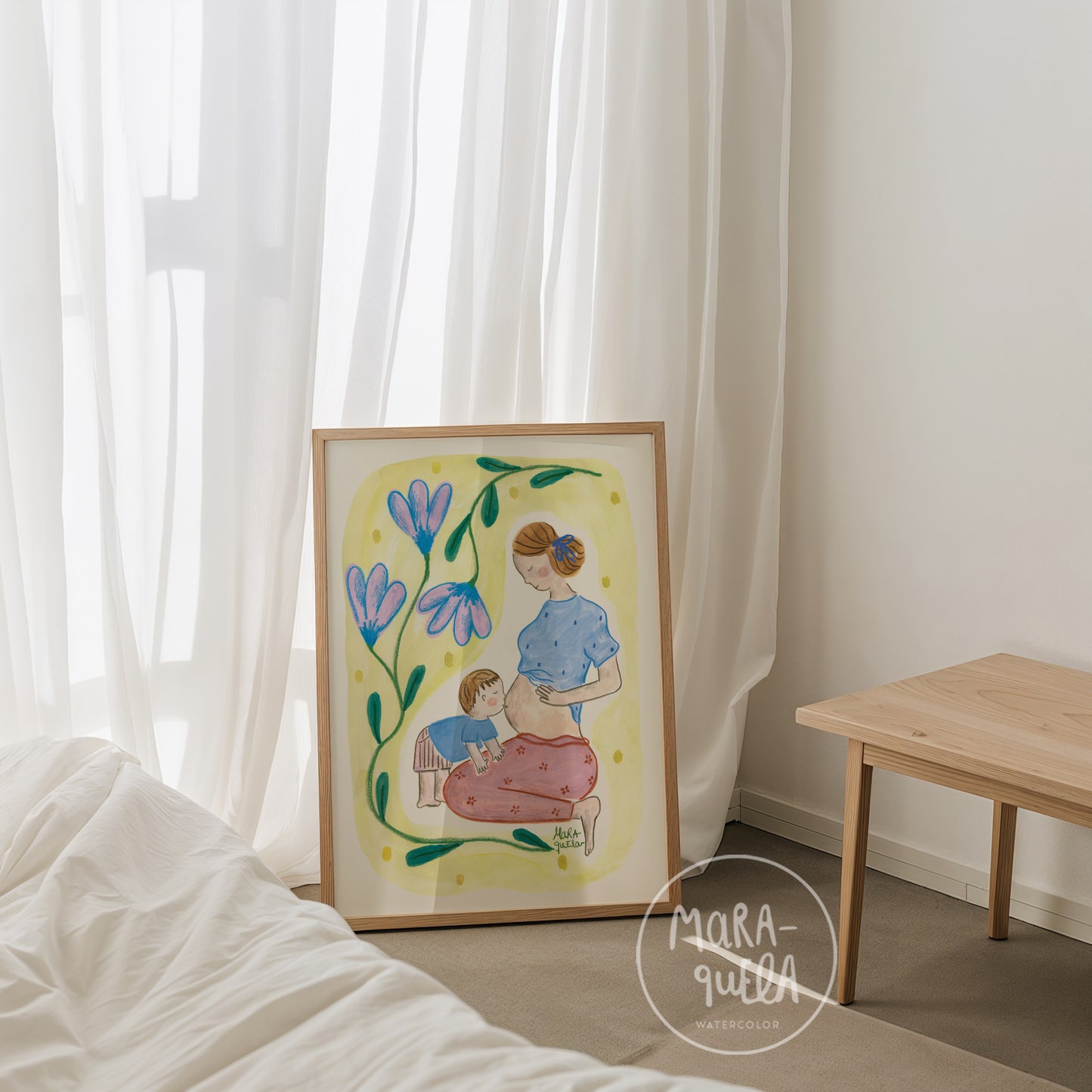 PREVENTA - Lámina Mamá Embarazada y Niño