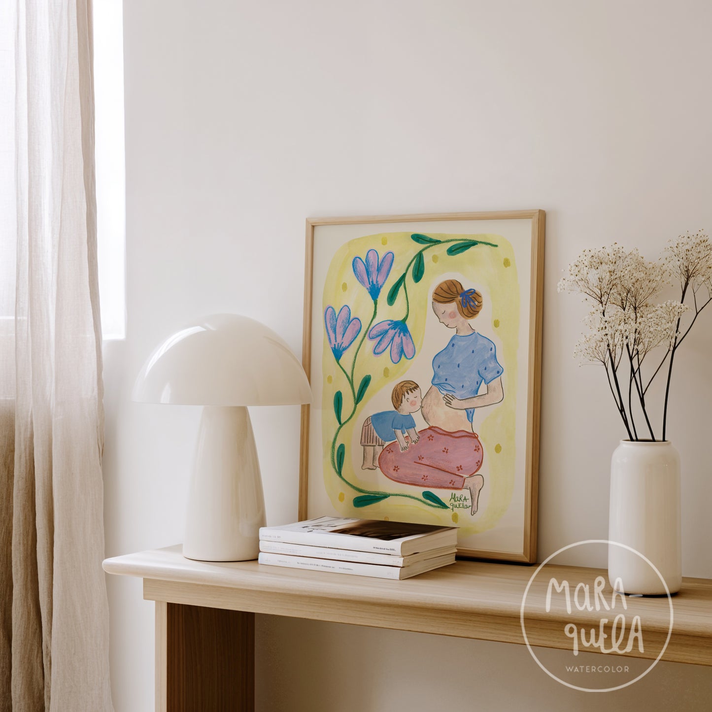 PREVENTA - Lámina Mamá Embarazada y Niño