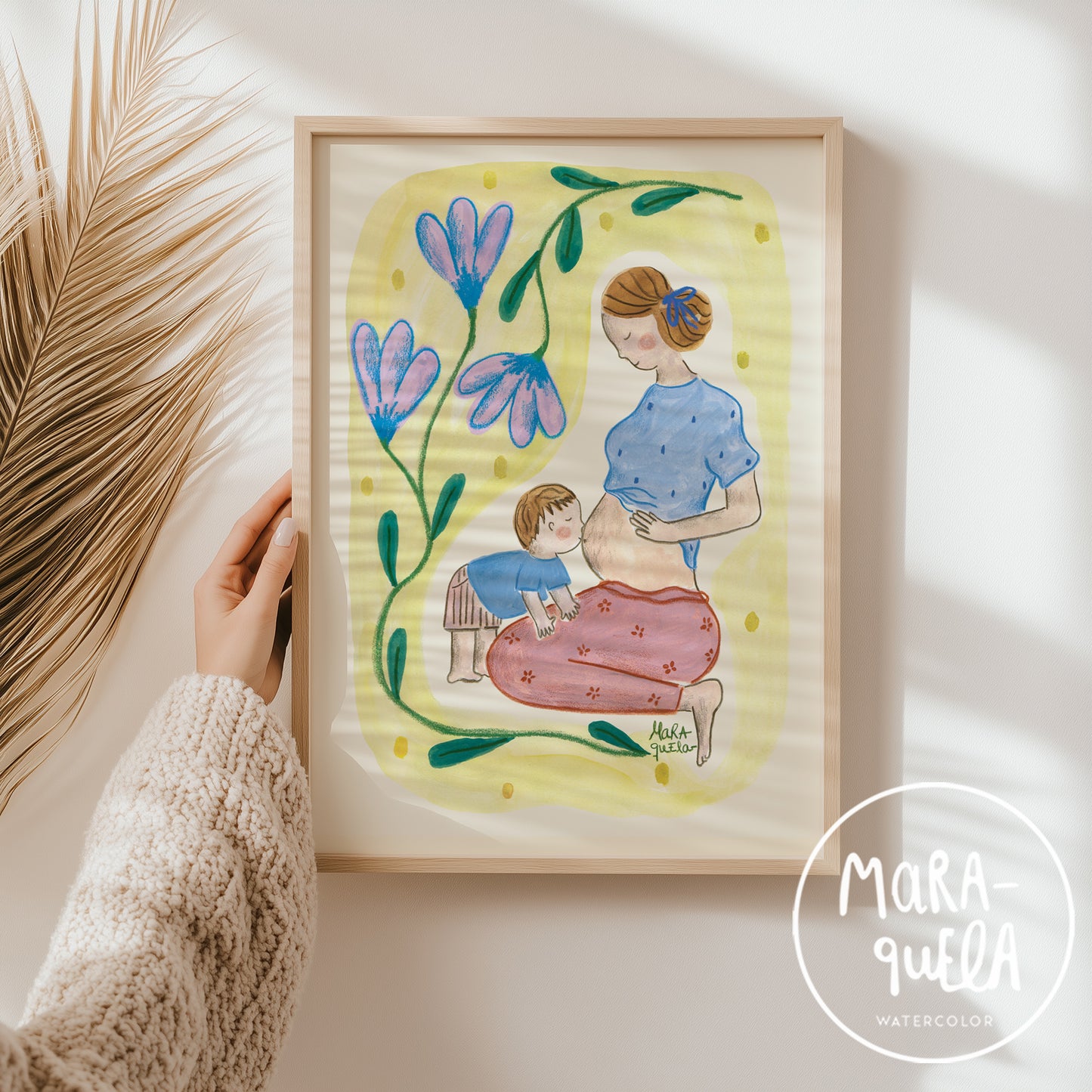 PREVENTA - Lámina Mamá Embarazada y Niño
