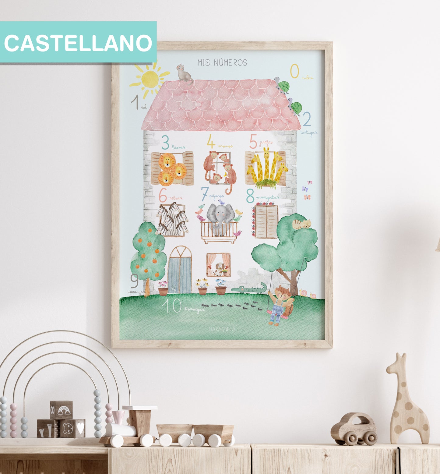 Lámina "Mis Números" (Casa) - CASTELLANO