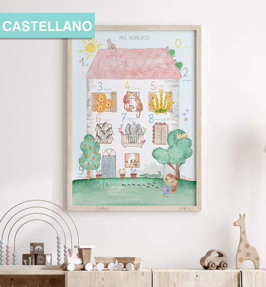 Lámina "Mis Números" (Casa) - CASTELLANO