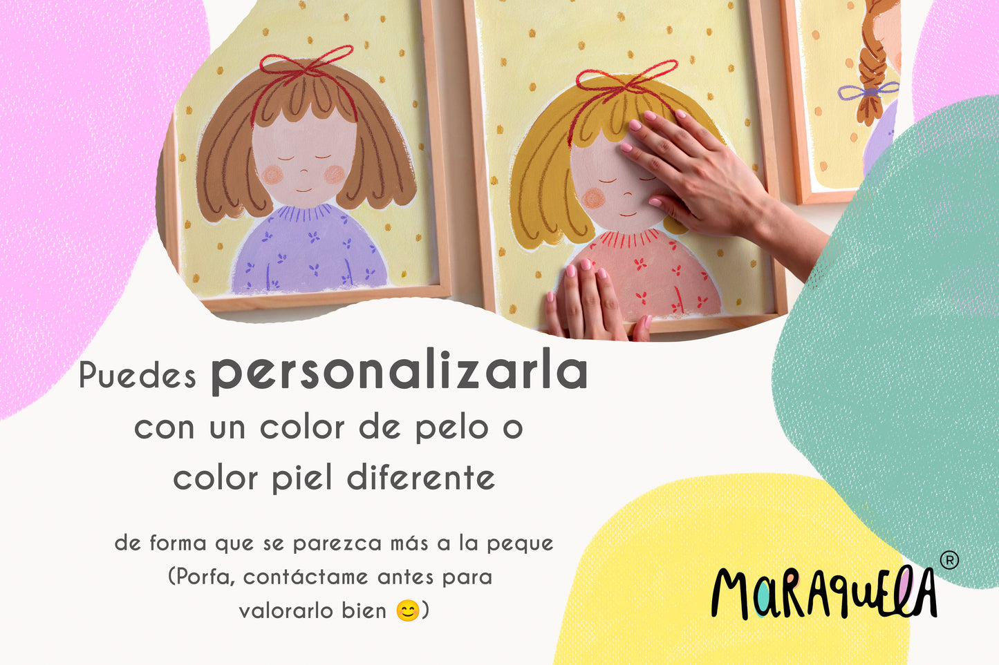 Niña No. 1 | Lámina retrato infantil para la decoración de las niñas