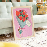 Lámina Un ramo para mamá - Niña