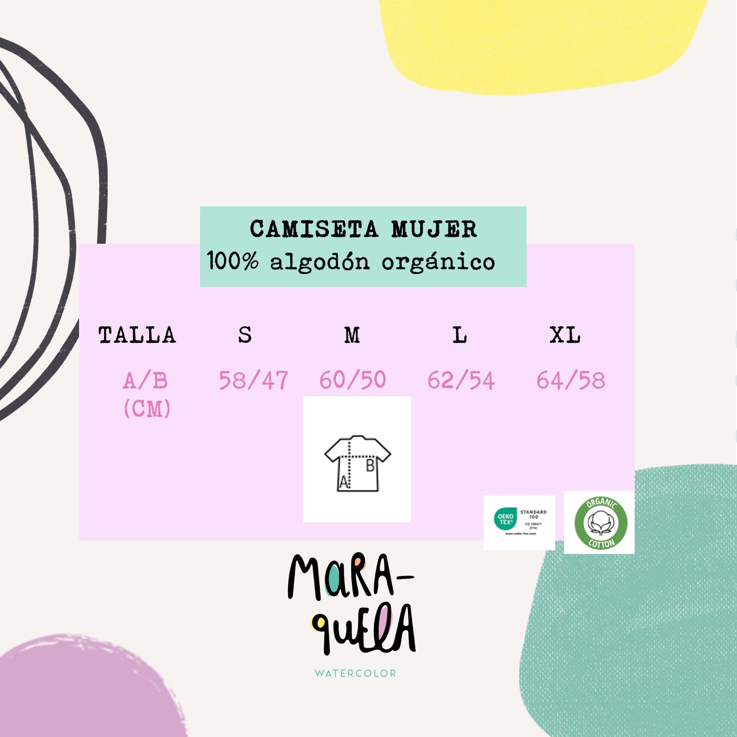 Camiseta mujer - Corazón "Mi Jardín Secreto" (Espalda)