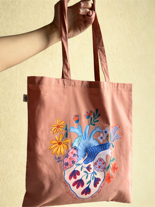 Tote Bag Corazón - "Mi jardín secreto"