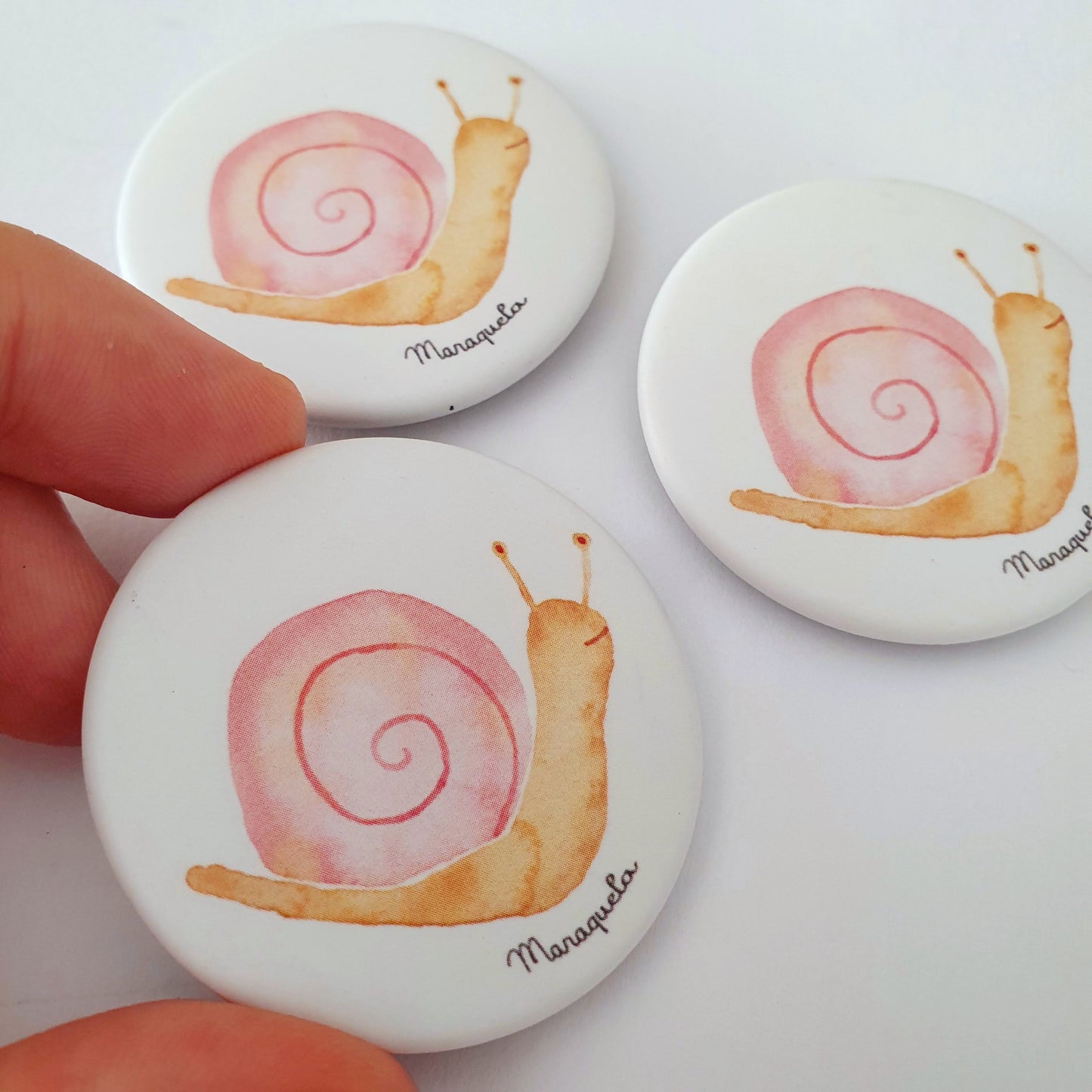 Caracol - Imán ilustrado
