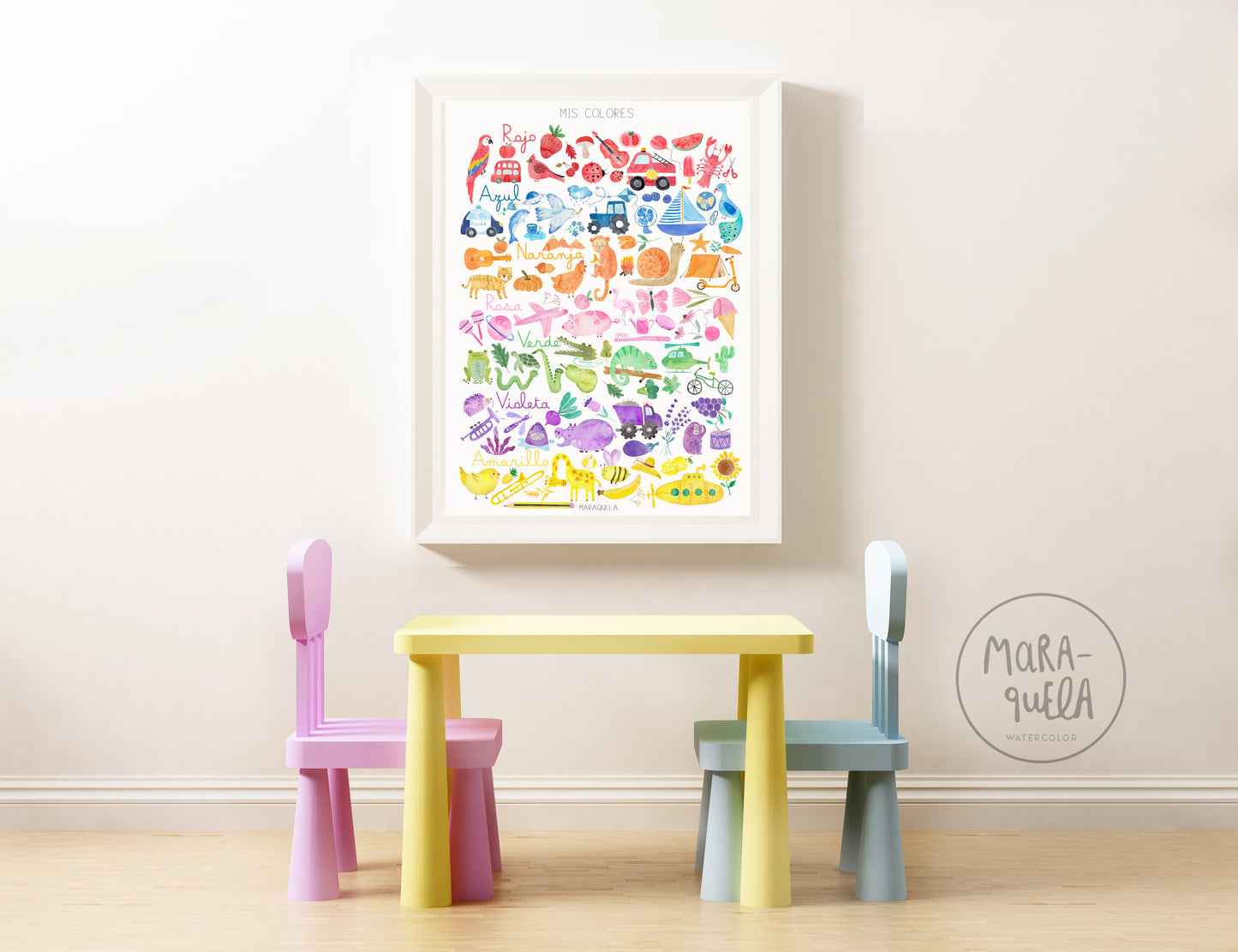 lámina infantil de colores