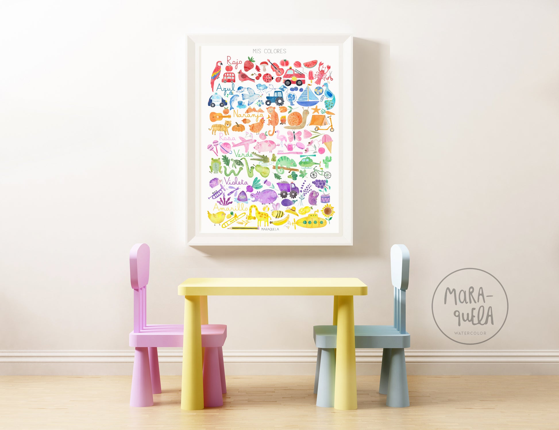 lámina infantil de colores