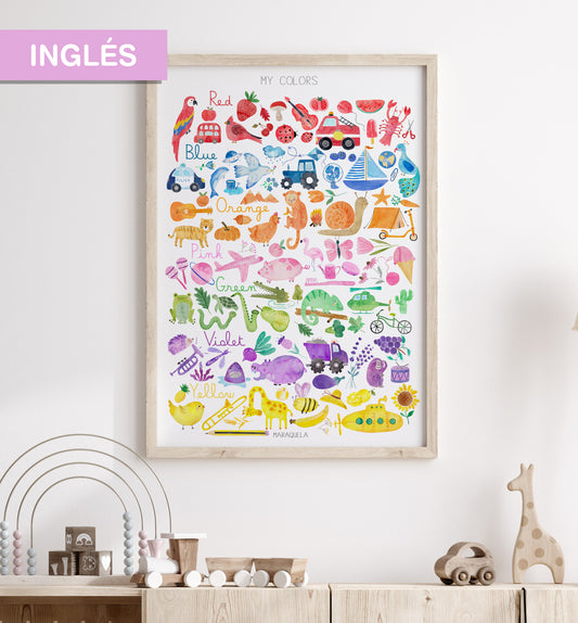 Lámina My Colors en INGLÉS