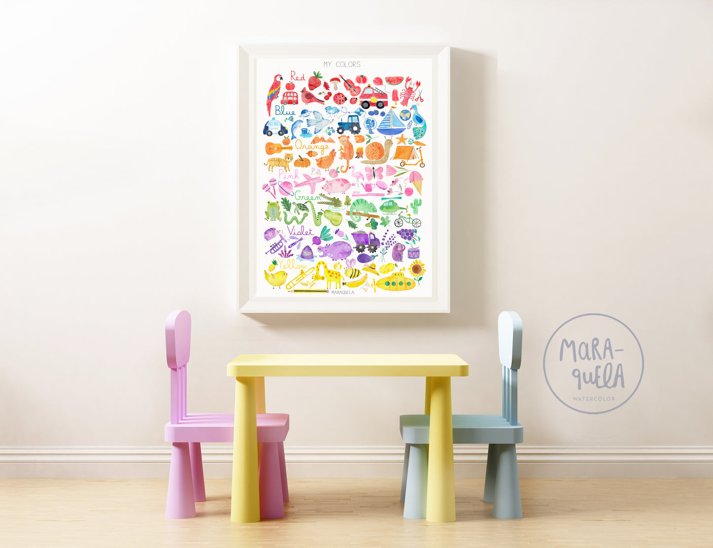Lámina My Colors en INGLÉS