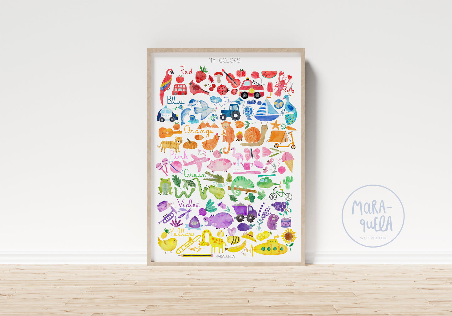 Lámina My Colors en INGLÉS