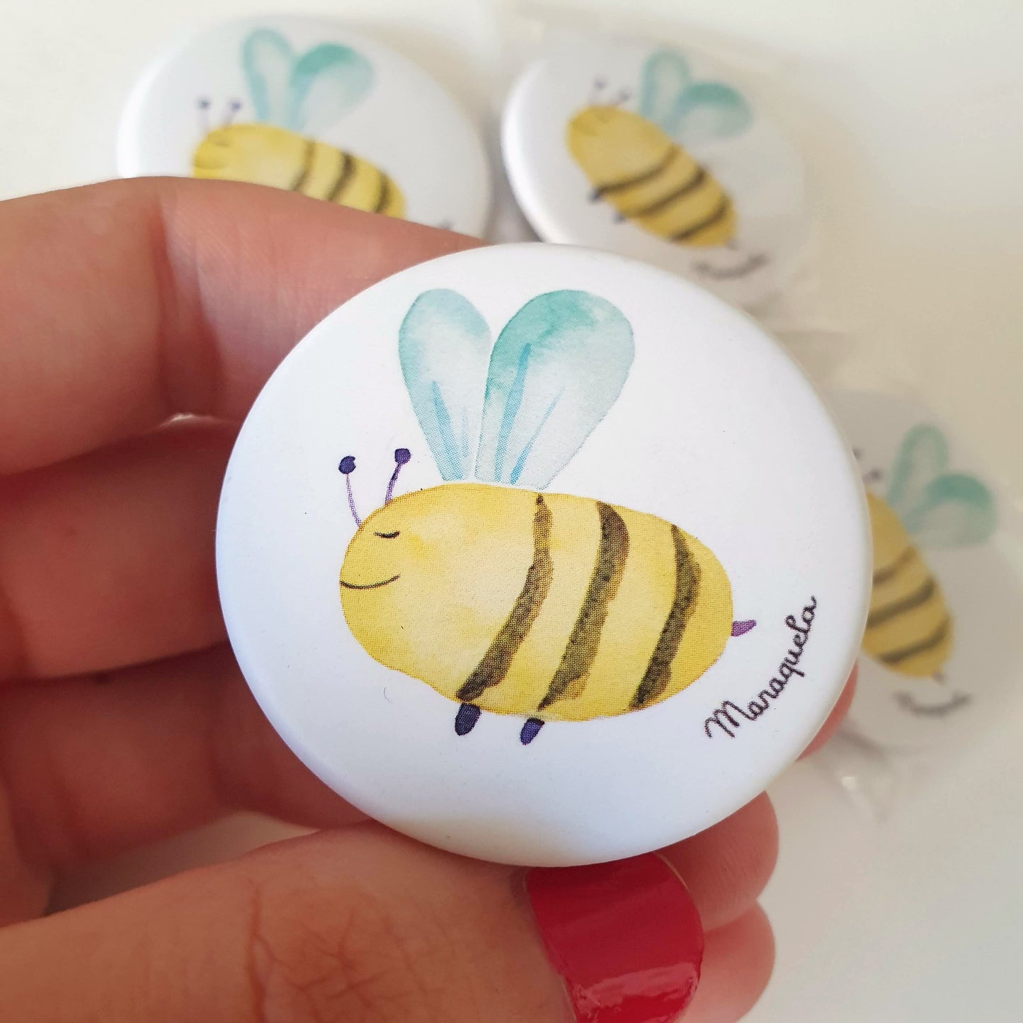 Abeja - Imán ilustrado