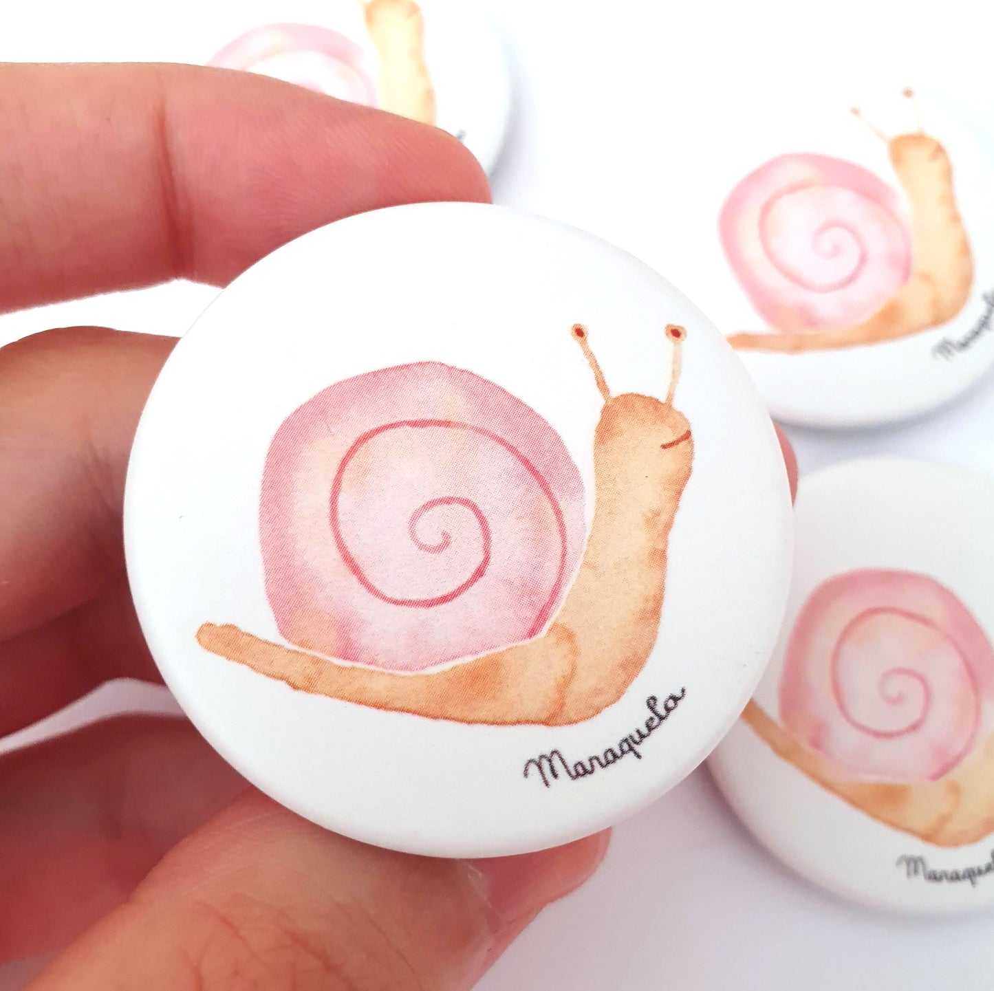 Caracol - Imán ilustrado