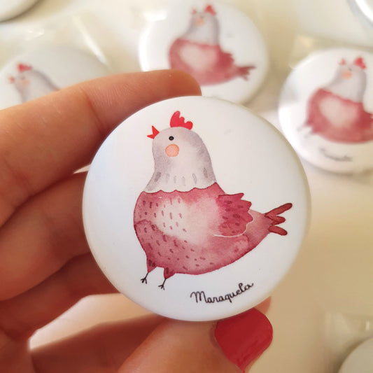 Gallina - Imán ilustrado