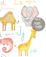 detalle 2 del alfabeto de animales para niños