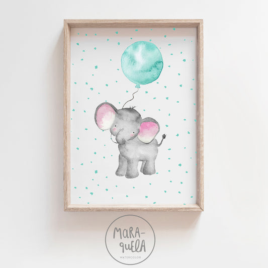 Elefante Yang - Globo VERDE