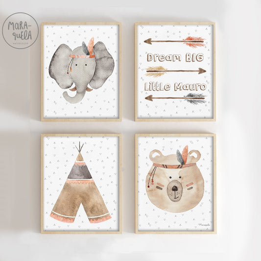 Set Elefante Dante - CORAL