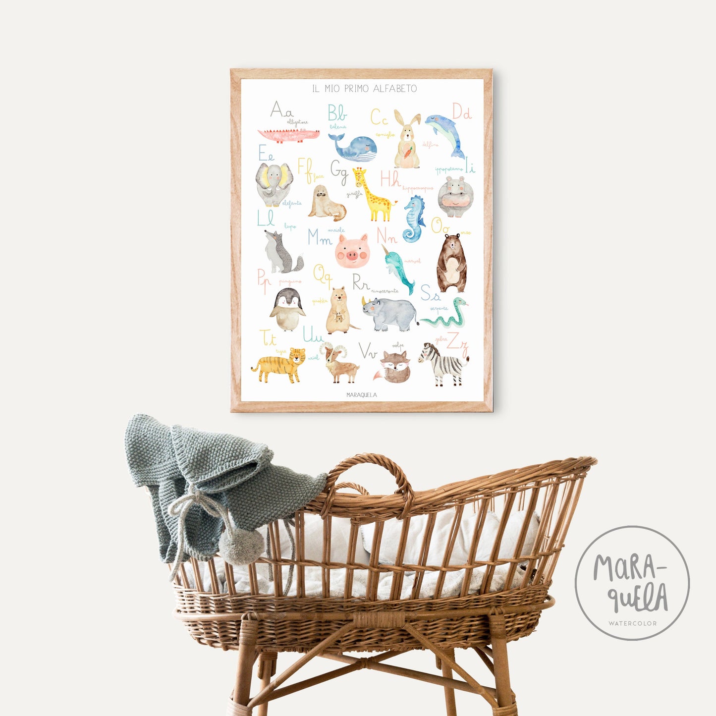 quadro alfabeto italiano bimbi