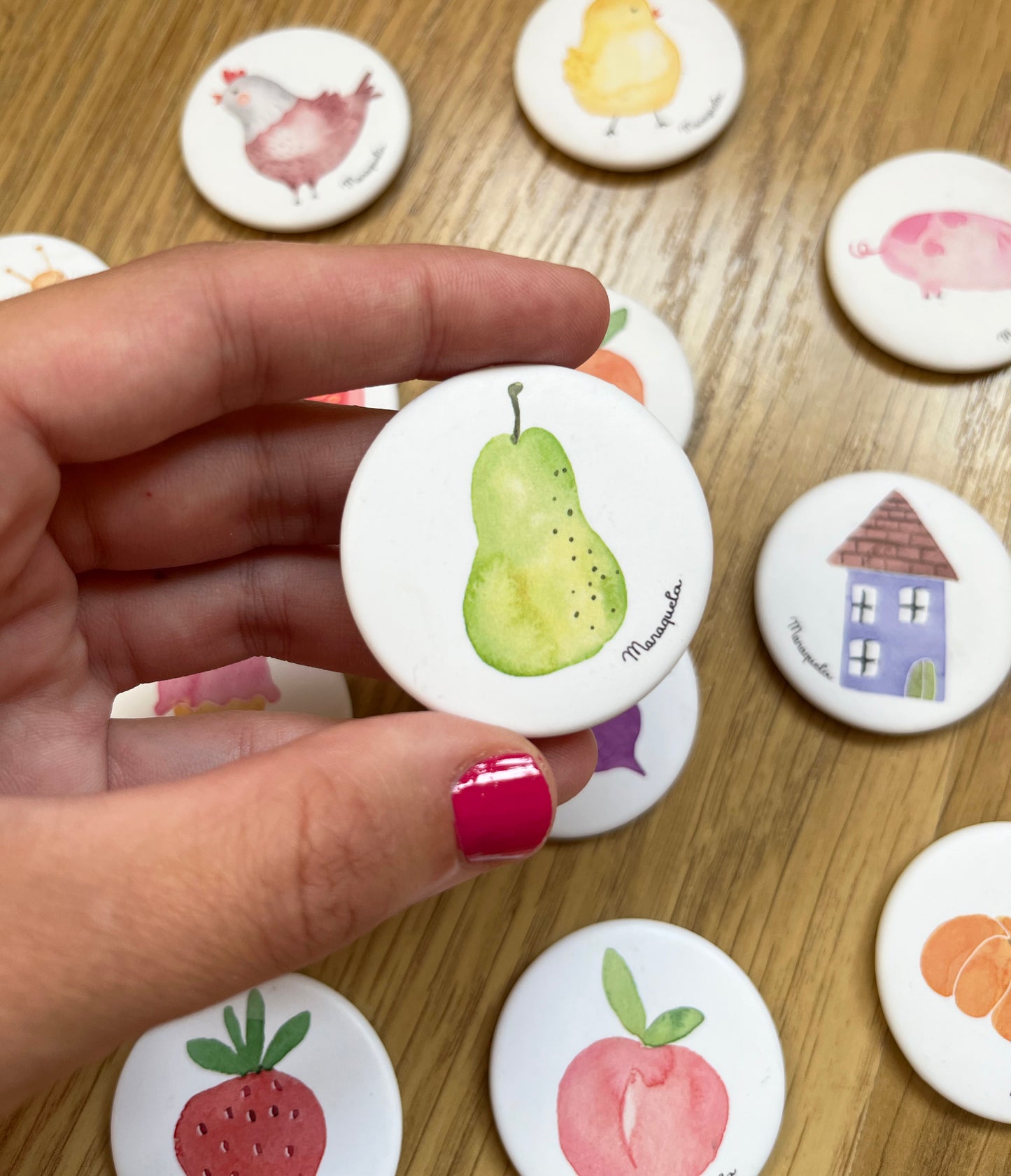 Imanes ilustrados - Colección Veggie