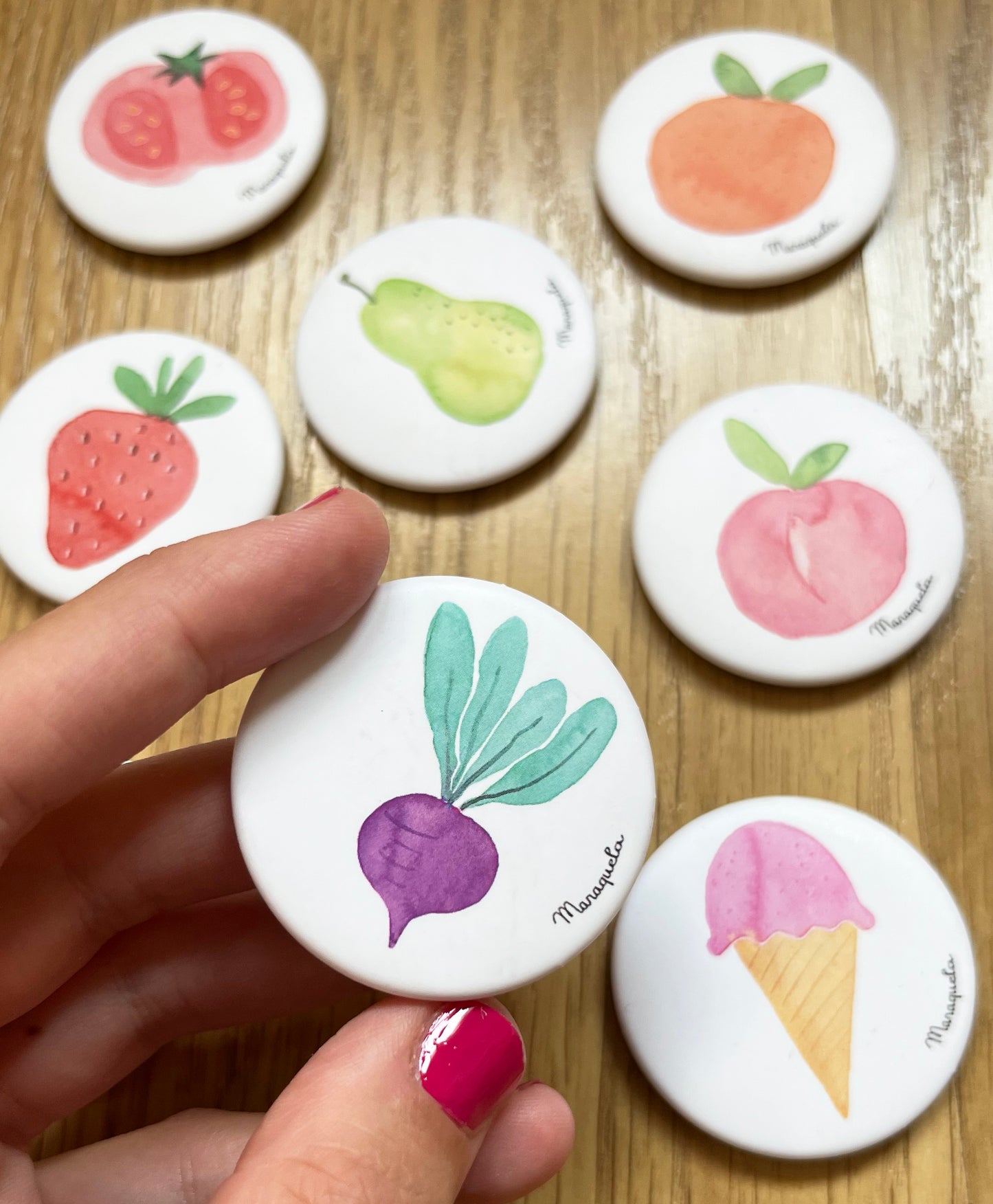 Imanes ilustrados - Colección Veggie