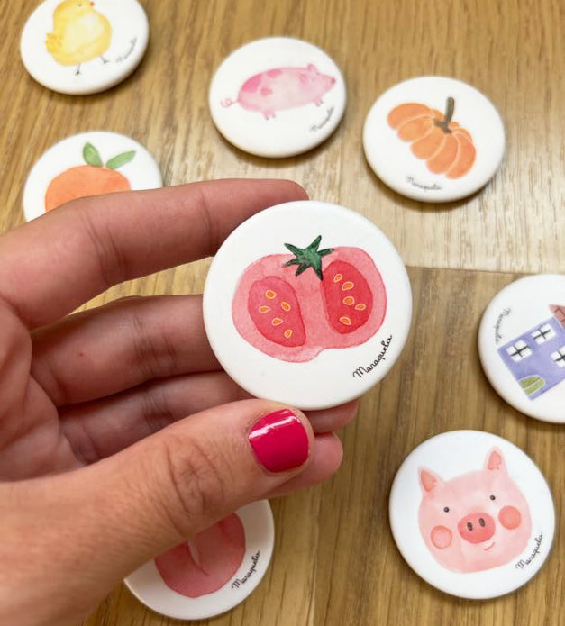 Imanes ilustrados - Colección Veggie