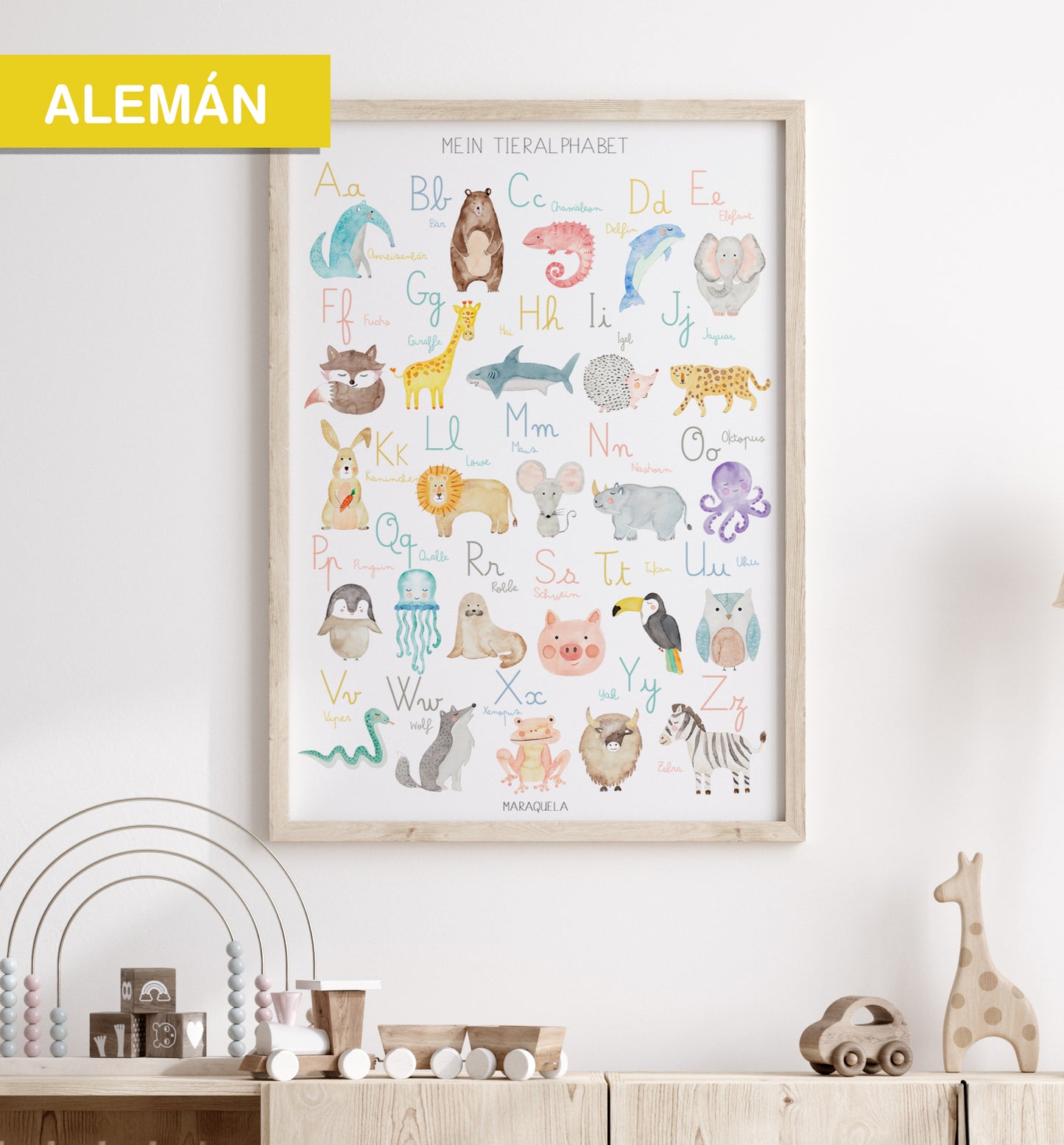 lámina abecedario infantil alemán