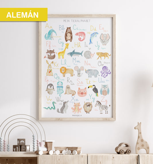 lámina abecedario infantil alemán