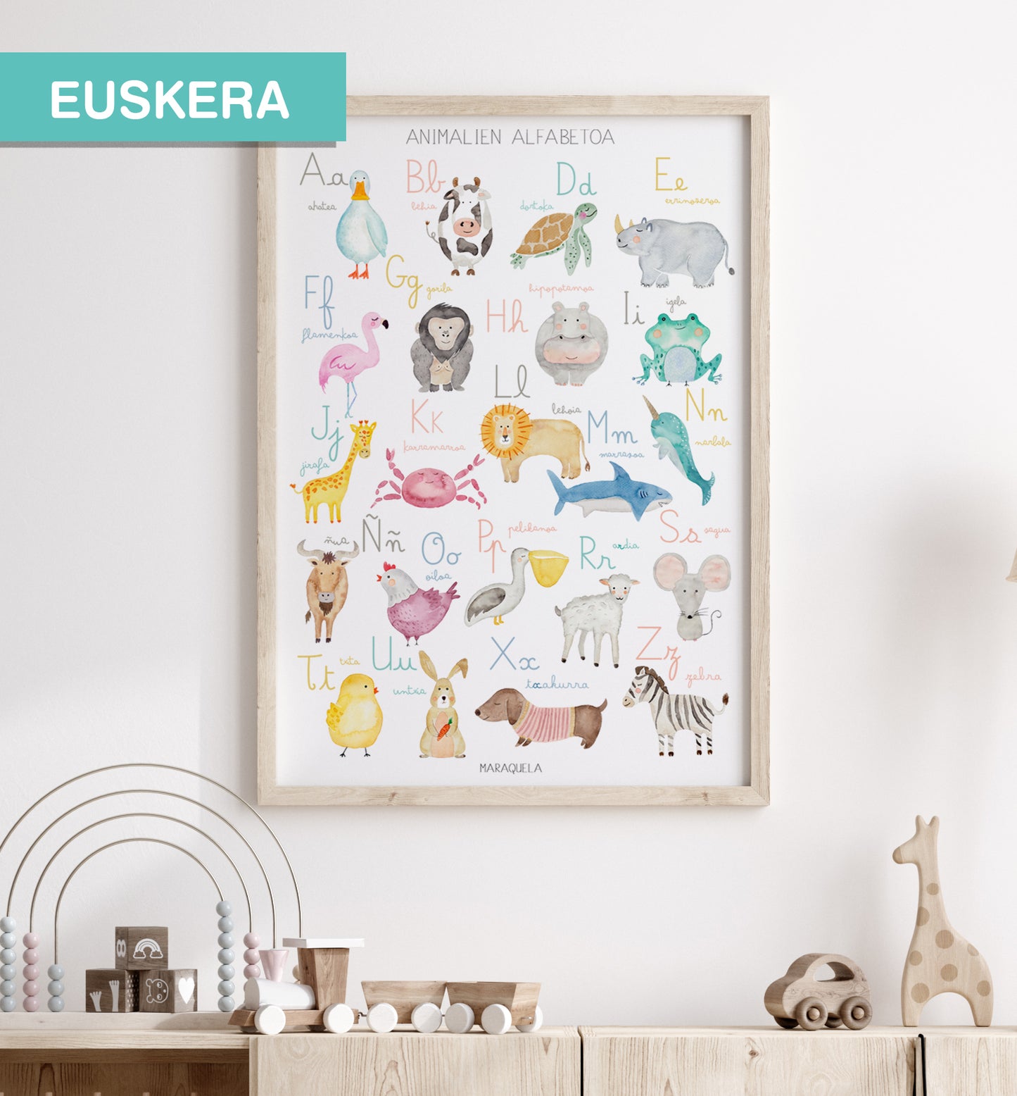 lámina abecedario infantil euskera