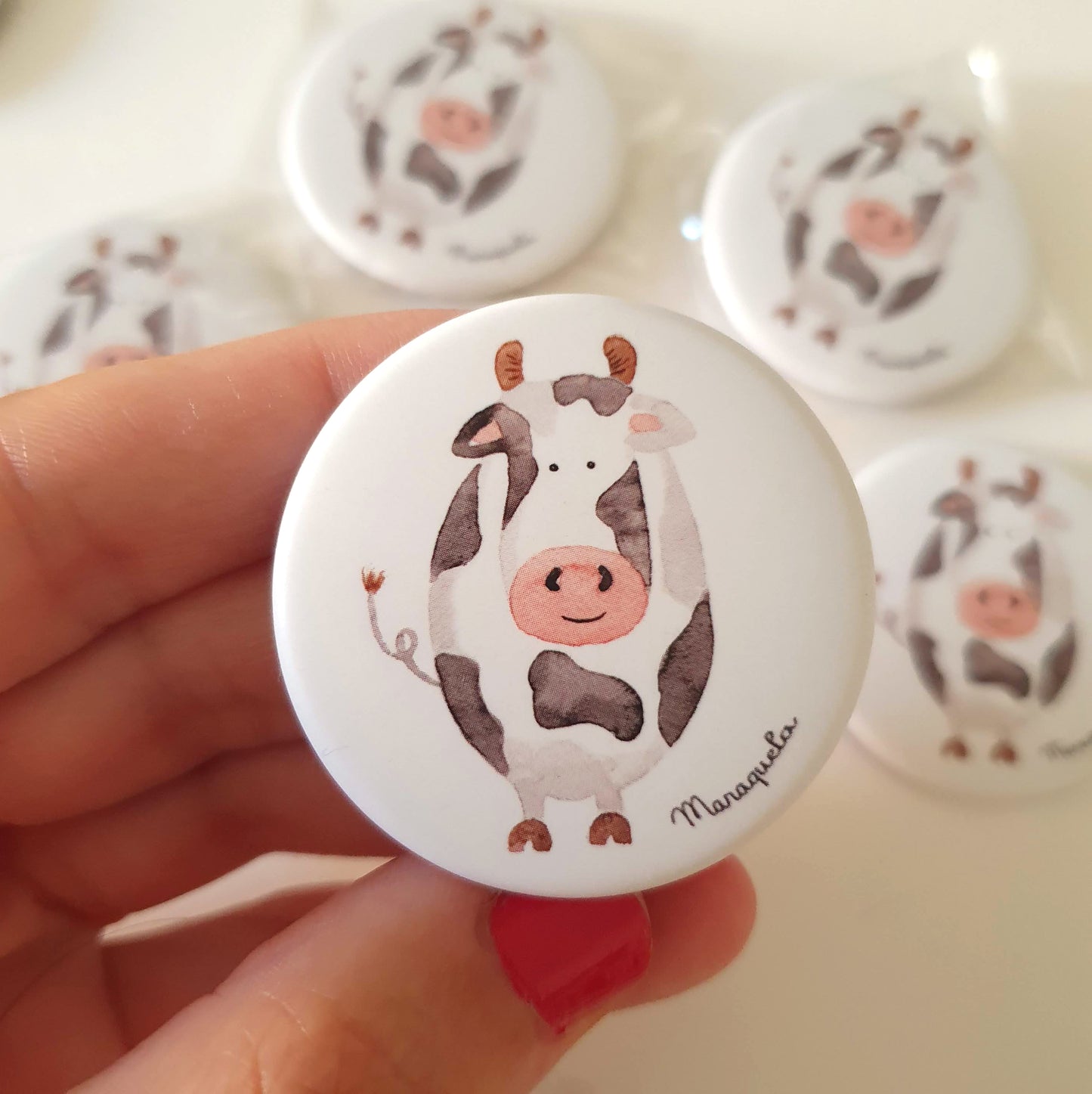Vaca - Imán ilustrado